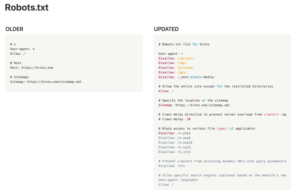 How We Took Kroto from 3.5K to 326K Impressions—Without Paid Backlinks 5 Kroto Technical SEO