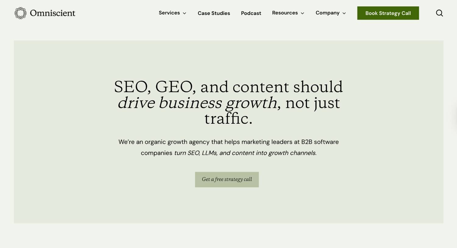 Best B2B SaaS GEO Agencies in 2026: A Buyer's Evaluation Guide 8 Omniscient Digital