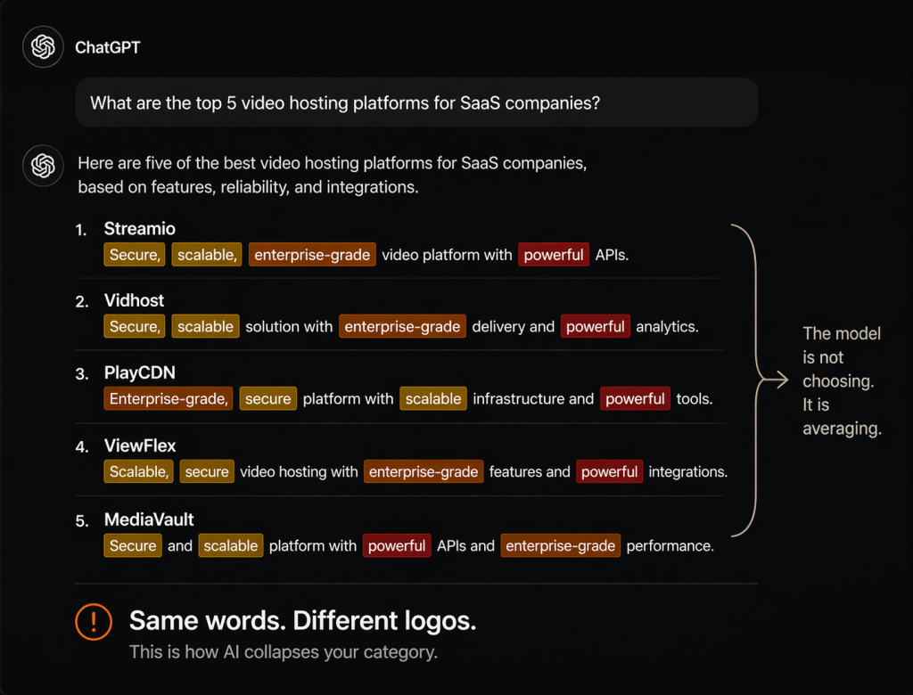 47 Phrases Making B2B SaaS Brands Invisible in AI Search (and What to Say Instead) 1 Bland Tax in real time