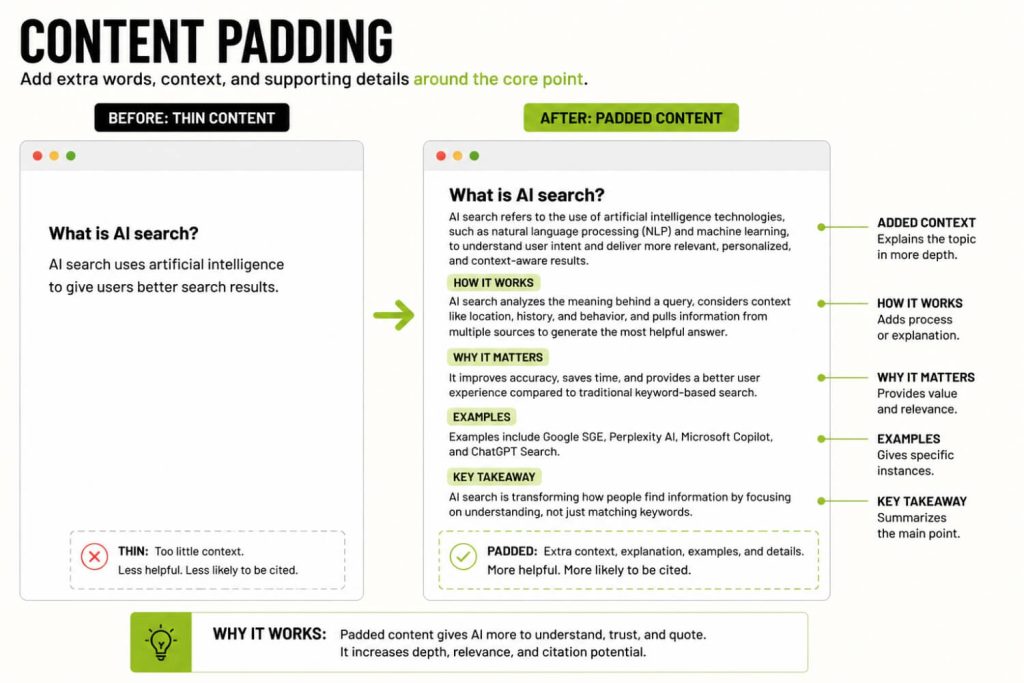 The Princeton GEO Paper in Plain English: 5 Tactics That Boost AI Citation by 40% 8 Content Padding Example