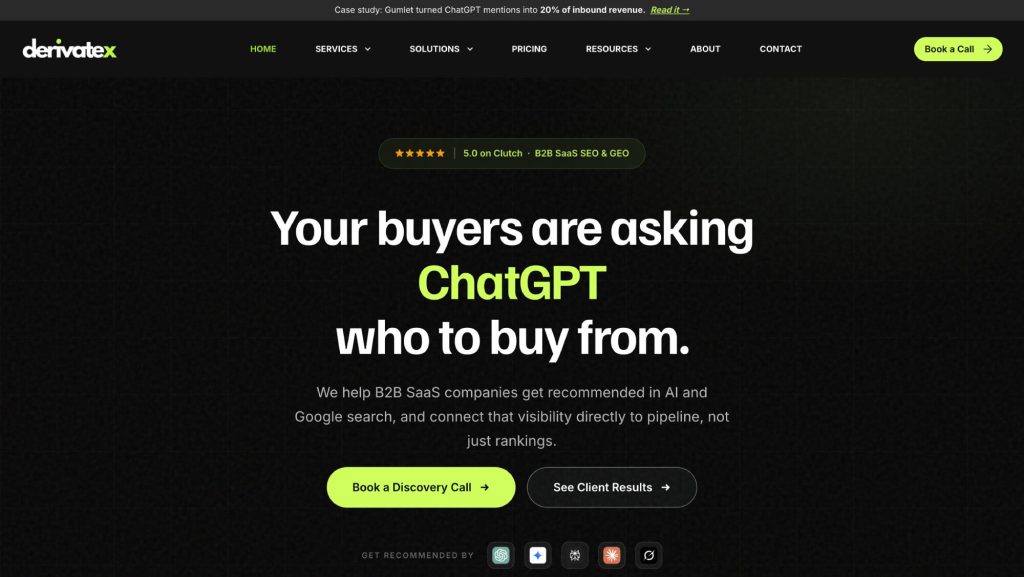 The 25 Best Organic SEO Agencies in 2026 (Honest Review) 2 DerivateX Best Organic SEO Agency