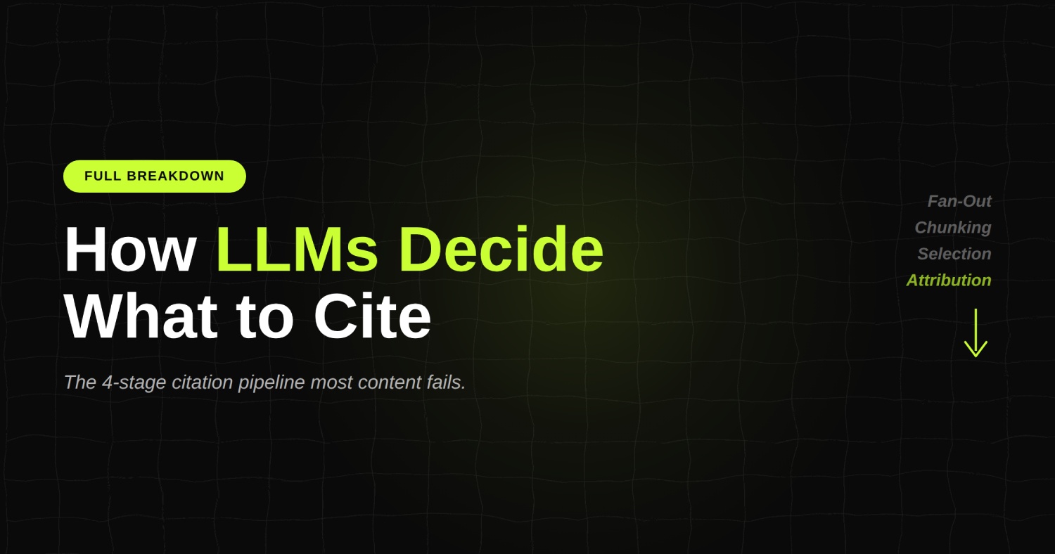 How LLMs Decide What to Cite: Full Breakdown (The 5 Signals)