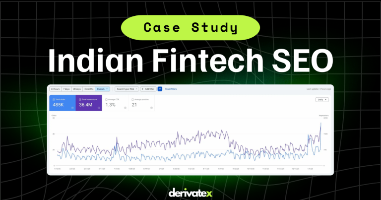 How an Indian Fintech Grew Organic Traffic 86% Year-Over-Year 5 Indian Fintech SEO Case Study by DerivateX