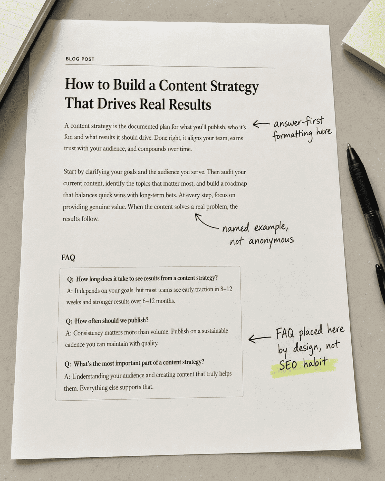 The Complete GEO Agency Evaluation Checklist for B2B SaaS Founders 5 build a content strategy png