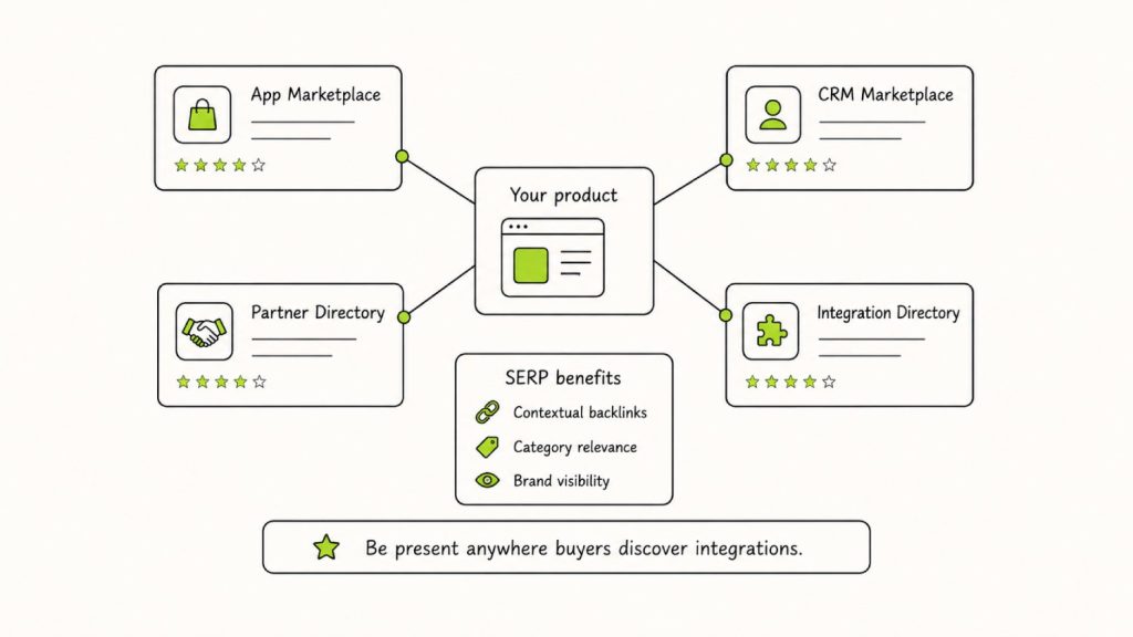 12 SaaS Link Building Strategies That Actually Move the Needle in 2026 7 1. Integration directory listings on every marketplace your product touches (SERP Stack)