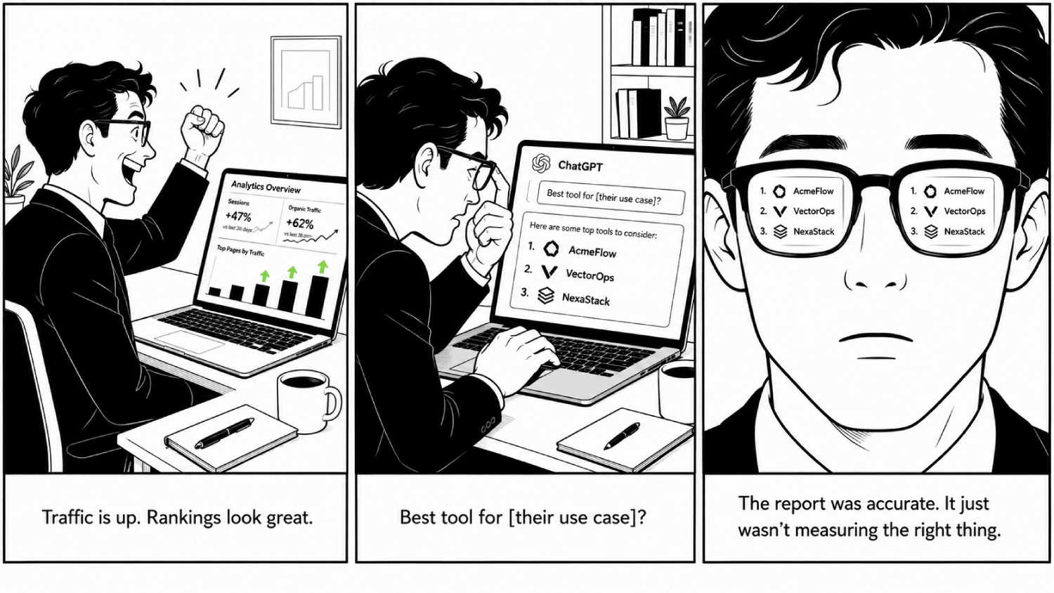 Should You Hire an AI Search Optimization Agency? A Founder's Guide (2026) 2 AI search channel 1