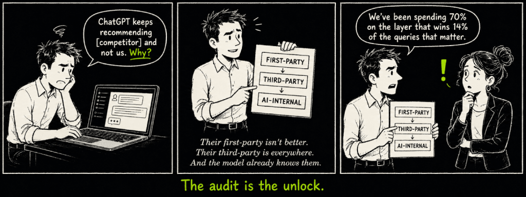 First-Party vs. Third-Party Citations in LLMs: What's the Difference and Why It Matters 11 ChatGPT without backlinks 1 1