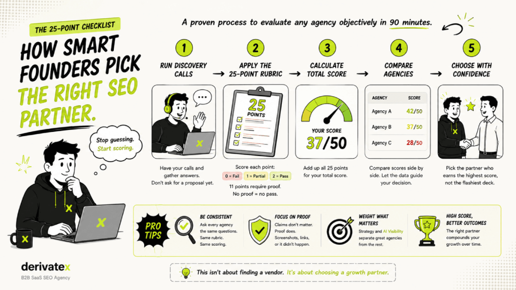 The B2B SaaS SEO Agency Evaluation Checklist (Steal This Before Hiring) 4 How smart founders pick SEO partners