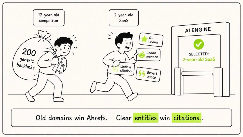 12 SaaS Link Building Strategies That Actually Move the Needle in 2026 15 Why entity authority beats 10+ year old domains in AI engines