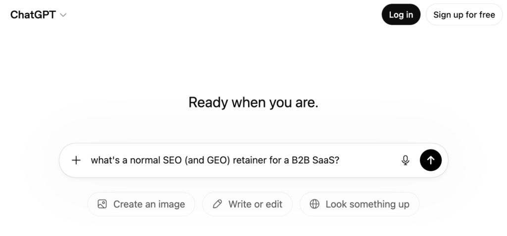 How Much Should a B2B SaaS Spend on SEO and GEO Per Month? Benchmark by ARR Stage 4 chatgpt