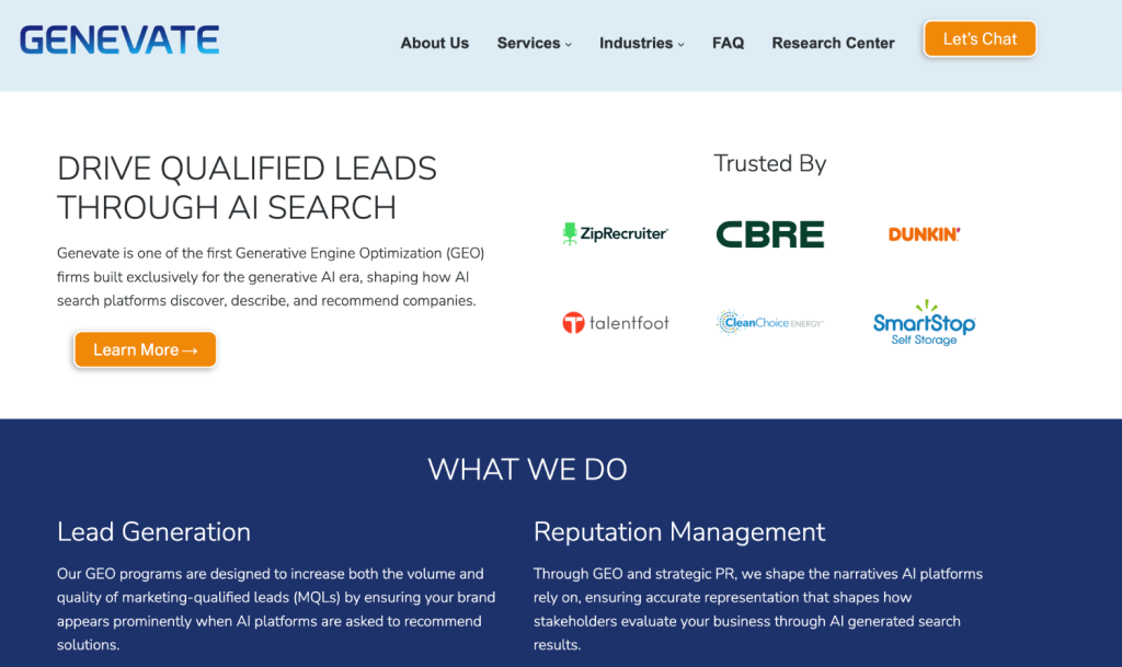 Top 7 GEO Agencies for Series A and Series B B2B SaaS in 2026 (Ranked by Stage Fit, Not Clutch Score) 9 genevate