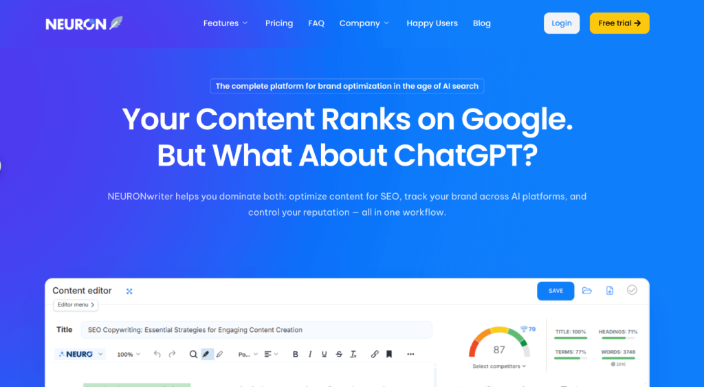 12 AI SEO Tools That Go Beyond Basic Content Optimization 5 neuron 1