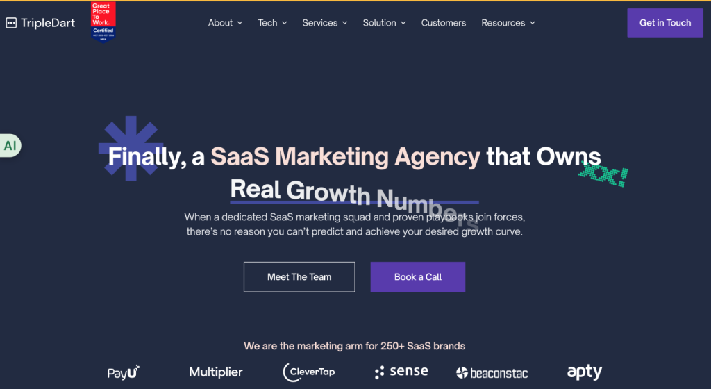 Top 7 GEO Agencies for Series A and Series B B2B SaaS in 2026 (Ranked by Stage Fit, Not Clutch Score) 4 tripledart