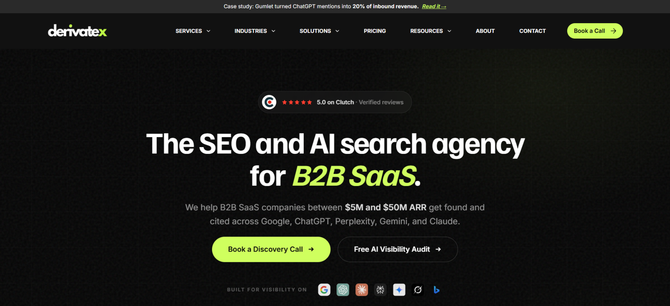Omniscient Digital Alternatives: 5 Agencies for B2B SaaS GEO in 2026 2 DerivateX 1