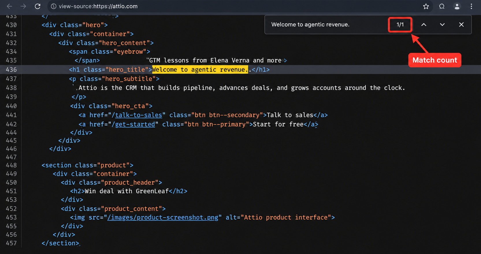How to Write a B2B SaaS Homepage ChatGPT Can Recommend 10 Attio Source Code Match Count edited