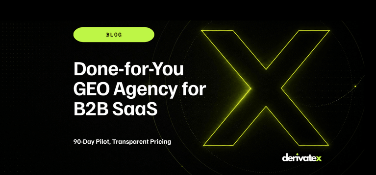 Done-for-You GEO Agency for B2B SaaS: 90-Day Pilot, Transparent Pricing 1 Done for You GEO Agency for B2B SaaS 90 Day Pilot Transparent Pricing